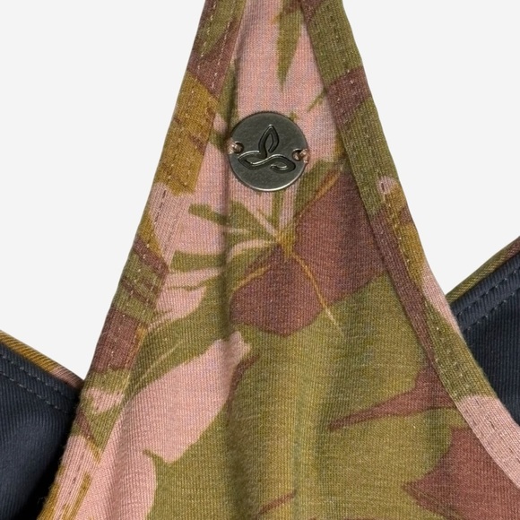 prAna Ayla Printed Midi Dress M Stretch Racerback Built-In Shelf Bra - Picture 10 of 14